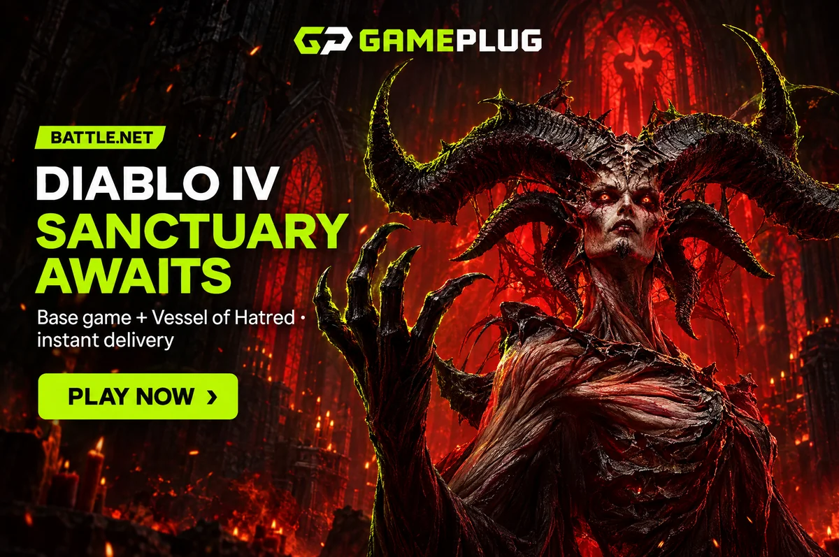 Diablo IV — Sanctuary awaits. Base game and Vessel of Hatred on Gameplug